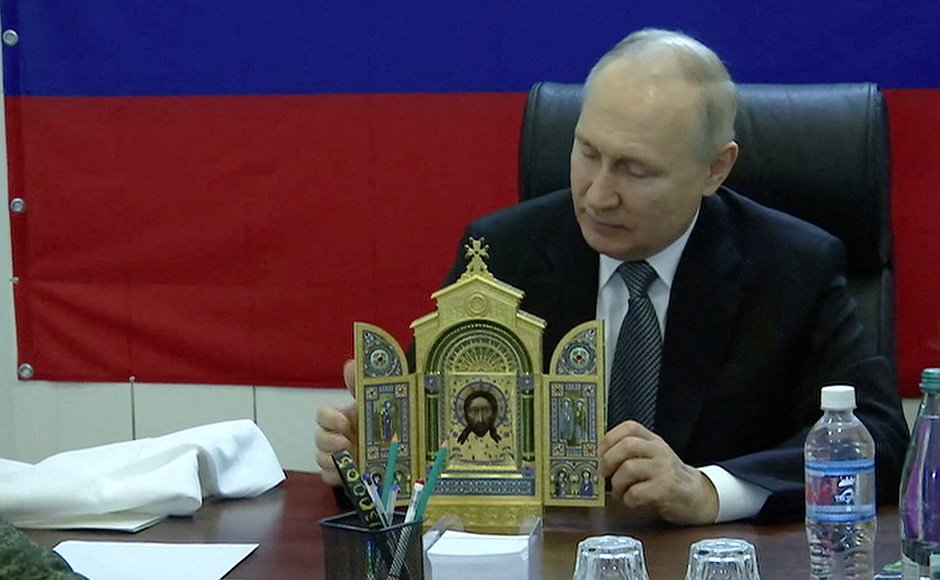Putin na návštěvě Chersonu.