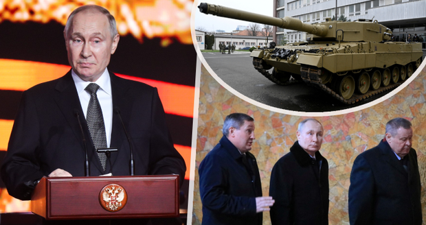 Putin se čílí kvůli Leopardům pro Ukrajince: „Znovu nás ohrožují německé tanky s kříži na palubě“