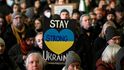 Protesty na podporu Ukrajiny ve Švédsku