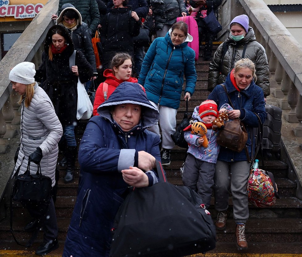 Ukrajinští uprchlíci (7. 3. 2022)
