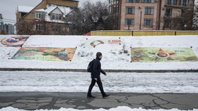 Výstava ruských propagandistických plakátů v Kyjevě (22. 11. 2022)