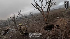 Ukrajinský voják údajně osvobozuje Andrijivku. (16. 9. 2023)