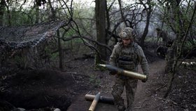 Ukrajinský dělostřelec u Kreminny, Doněcká oblast
