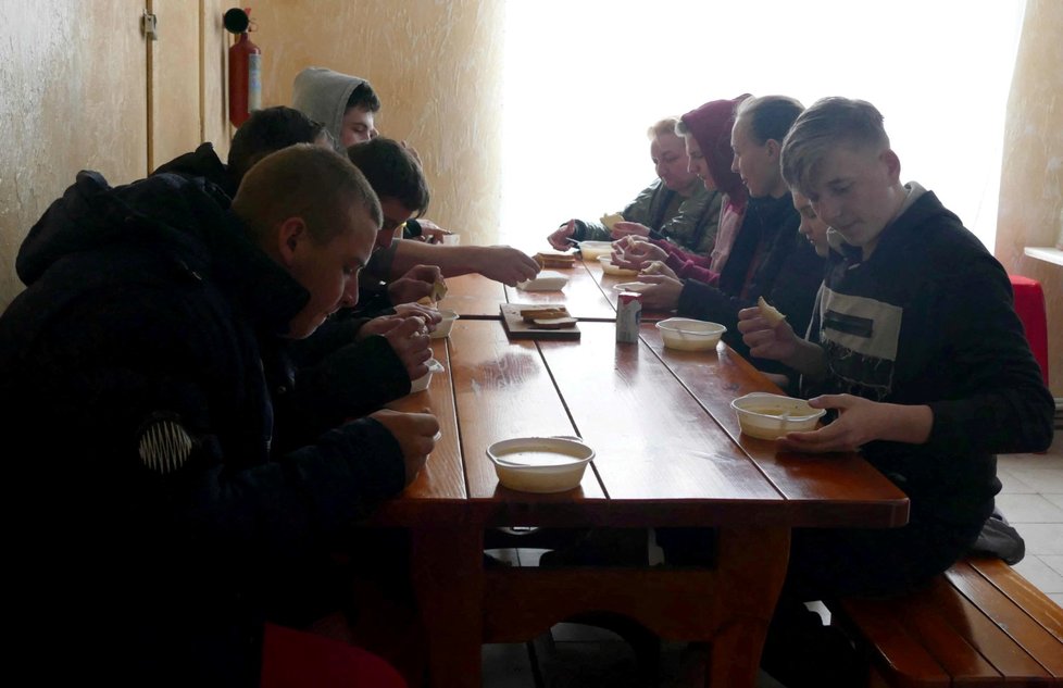 Ubytování pro uprchlíky v ukrajinské Oděse (11.4.2022)