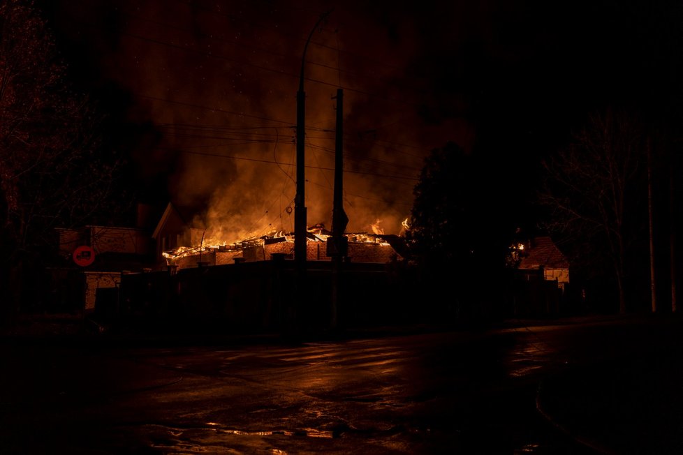 Následky ostřelování Chersonu (23.11. 2022)