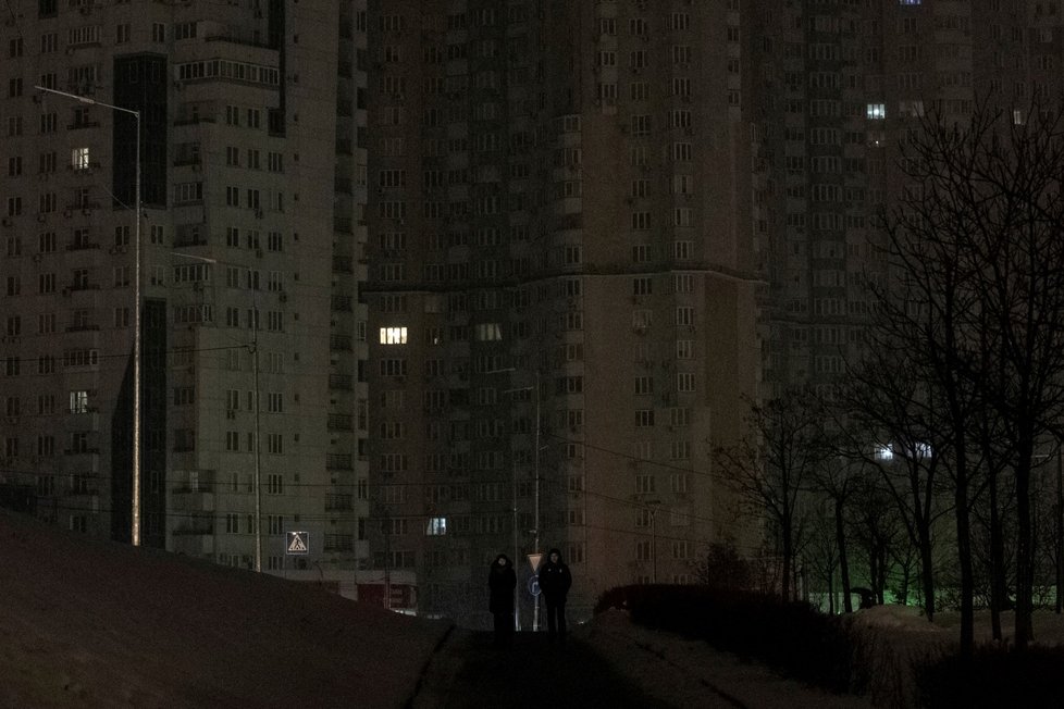 Kyjev je po odstřelování bez proudu (16.12. 2022).