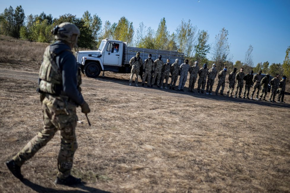 Cvičení ruských dobrovolnických jednotek nedaleko Kyjeva (7.10.2023)