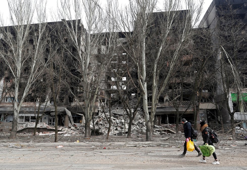 Obrázky ze zdevastovaného Mariupolu (1. 4. 2022)