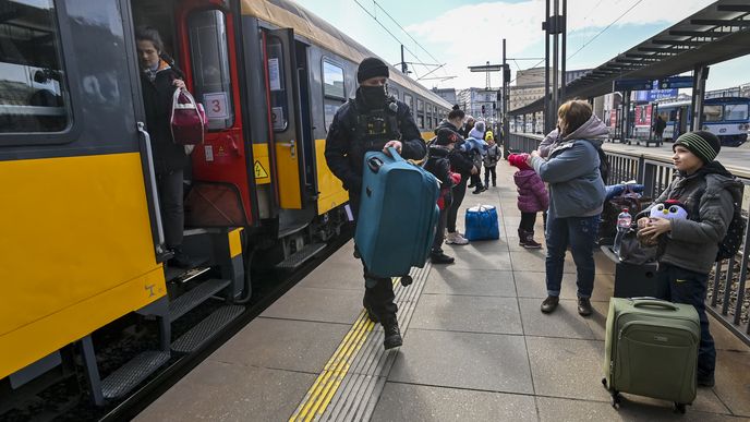 Na pražské hlavní nádraží přijel 3. března 2022 humanitární vlak společnosti RegioJet, který přivezl uprchlíky z Ukrajiny.