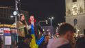 Demonstrace na Václavském náměstí 24.2. ve večerních hodinách Demonstrace na Václavském náměstí 24.2. ve večerních hodinách