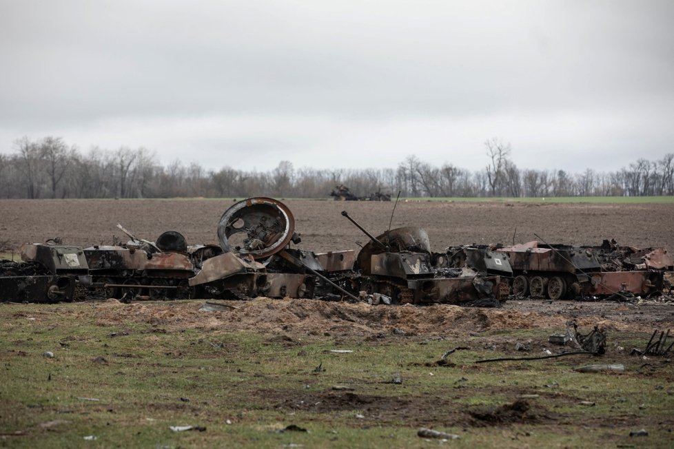 Válka na Ukrajině: Osvobozené kyjevské letiště Hostomel (2.4.2022)