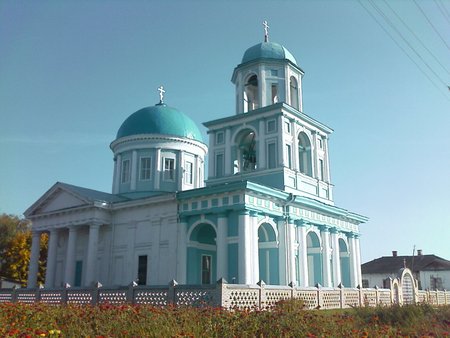 Kostel nacházející se v malé obci Bobryk v Kyjevské oblasti.