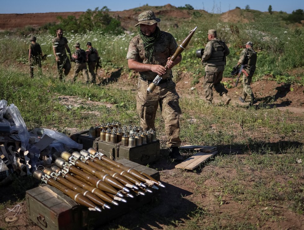 Ukrajinský vojenský výcvik v Donbasu (15. 7. 2022)