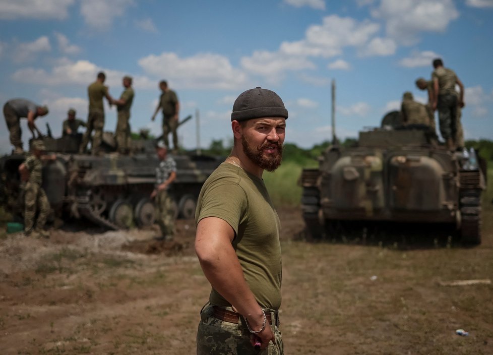 Vojenský výcvik v Donbasu (15. 7. 2022)