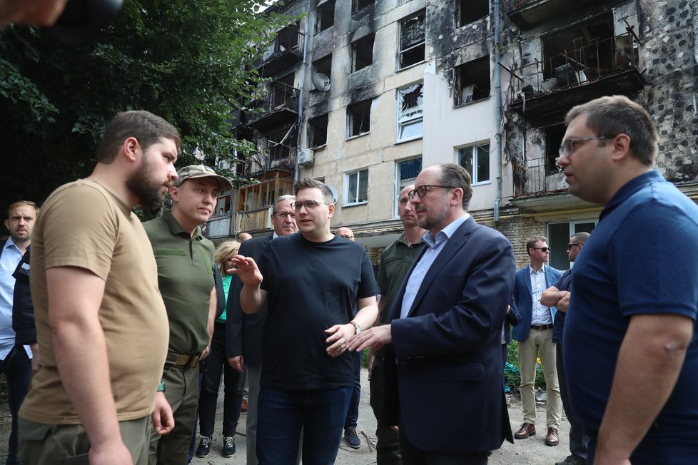 Jan Lipavský na návštěvě Kyjeva (20. 7. 2022). Foto Blesk - Martin Přibyl