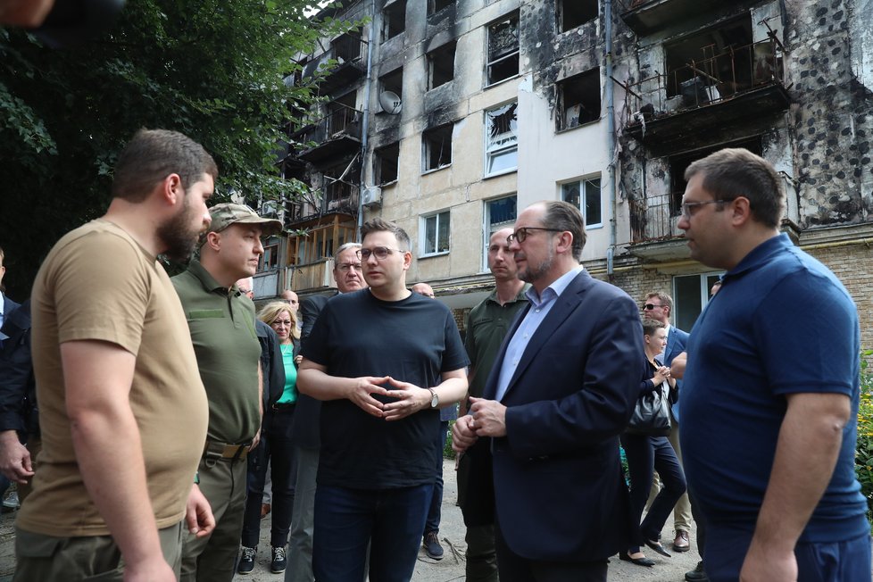 Jan Lipavský na návštěvě Kyjeva (20. 7. 2022). Foto Blesk - Martin Přibyl