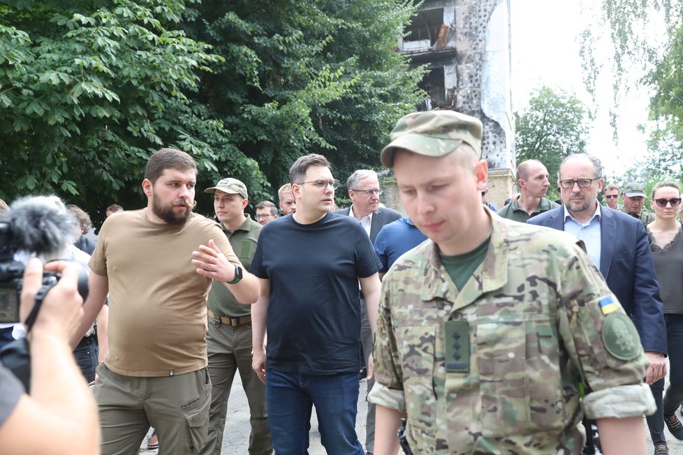 Jan Lipavský na návštěvě Kyjeva (20. 7. 2022). Foto Blesk - Martin Přibyl