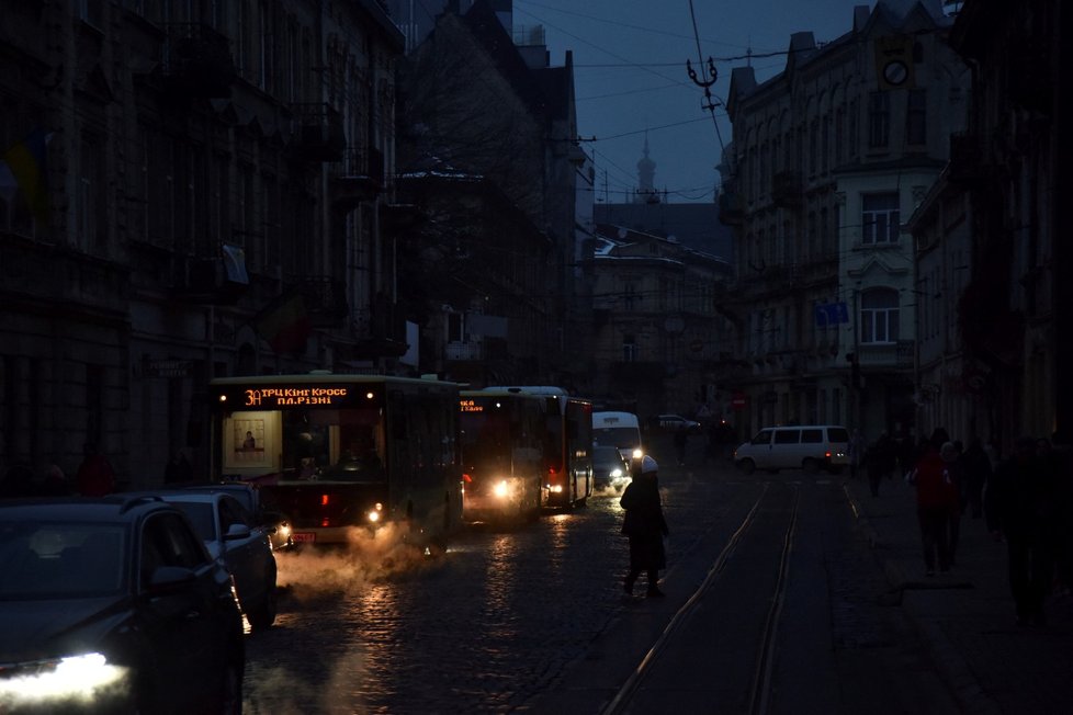 Výpadek proudu ve Lvově (23. 11. 2022)