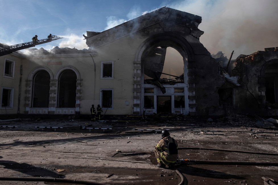 Město Kosťantynivka v Doněckém regionu po útoku ruské armády (26. 3. 2024)