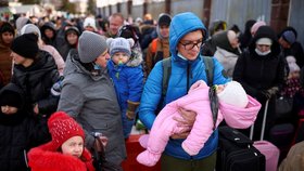 Válka na Ukrajině: Uprchlíci na polských hranicích (1.3.2022)