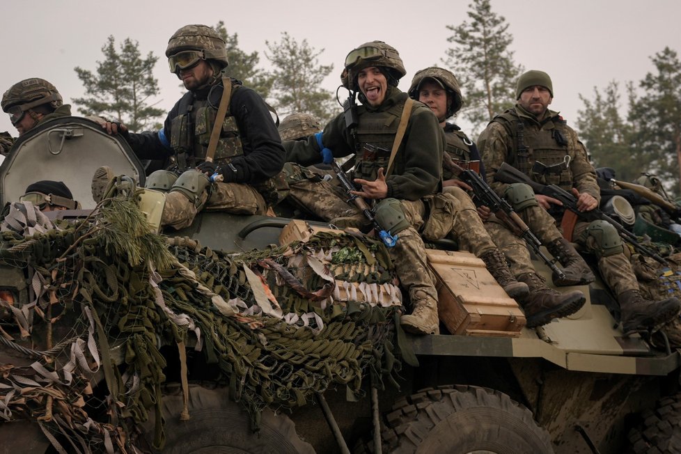 Ukrajinští vojáci v Kyjevské oblasti (31.1.2022)