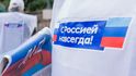 S Ruskem navždy! Slogan kampaně, která má obyvatele Luhansku přimět k hlasování o připojení k Rusku.