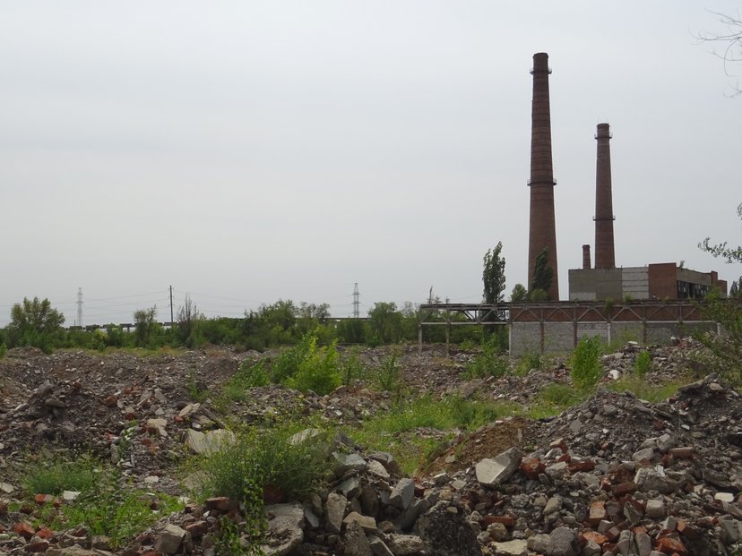 Doněck - opuštěná průmyslová zóna