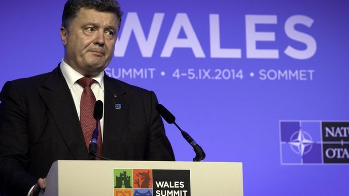 ukrajinský prezident Petro Porošenko na summitu NATO ve Walesu