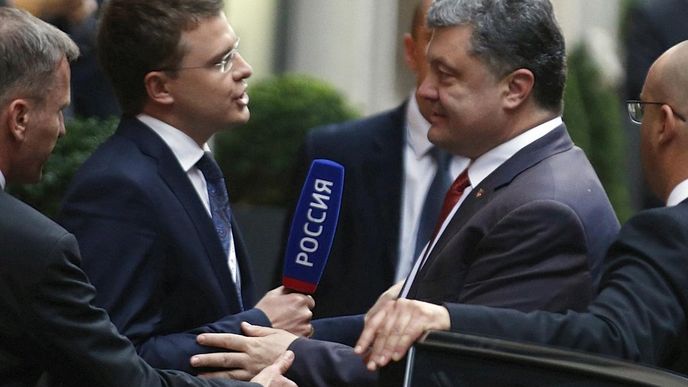Ukrajinský prezident Petro Porošenko přijíždí na summit v Miláně