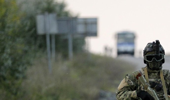 ilustrační foto, Ukrajinský voják nedaleko Doněcku
