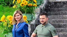 Olena a Volodymyr Zelenští ve Švédsku (19. 8. 2023).