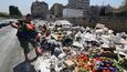 ulice Bejrútu a odpad