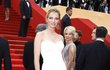 Uma Thurman na festivalu v Cannes v roce 2011