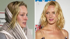 Uma Thurman před a po