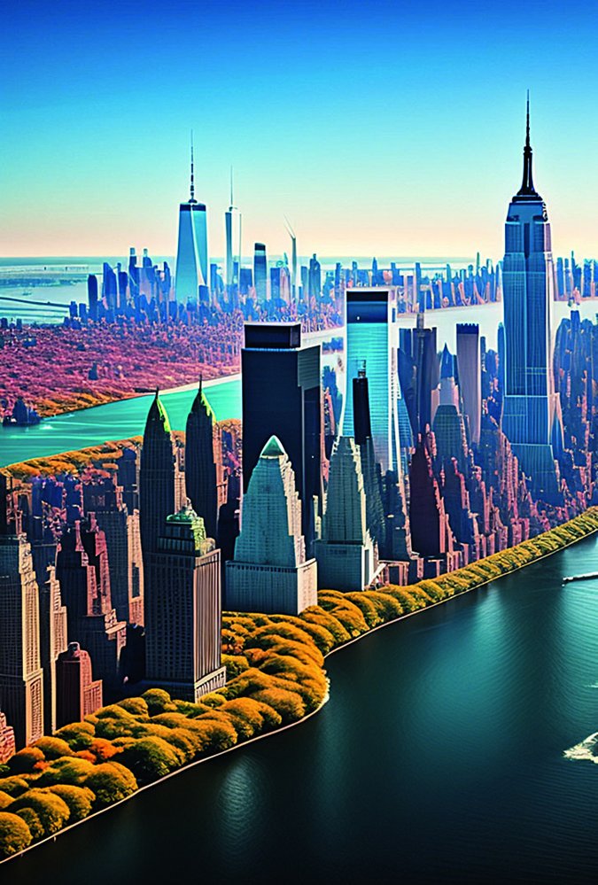 New York se dvěma Manhattany místo jednoho? I takový můžete najít díky vyhledávači UI obrazů Lexica