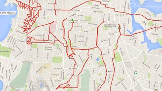 GPS umění: Cyklista vyšlapal Darth Vadera i dinosaury
