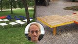 Trikolóra z laviček na Vítkově: „Je určená k jakýmkoliv aktivitám,“ říká autor Eduard (28)