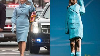 Melania Trumpová jako „strašák do zelí“. První socha první dámy USA stojí v jejím rodném Slovinsku 