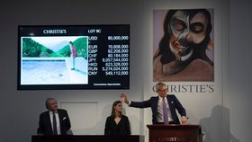 Hockneyho obraz Portrét umělce / Dvě postavy u bazénu se prodal za 80 milionů dolarů.
