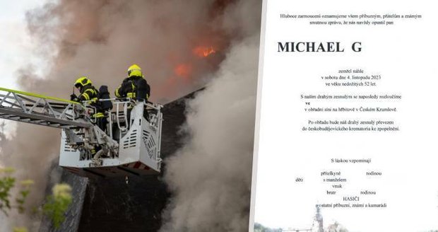 Jihočeské hasiče zasáhli tragická zpráva: Náhle zemřel jejich kolega Michael