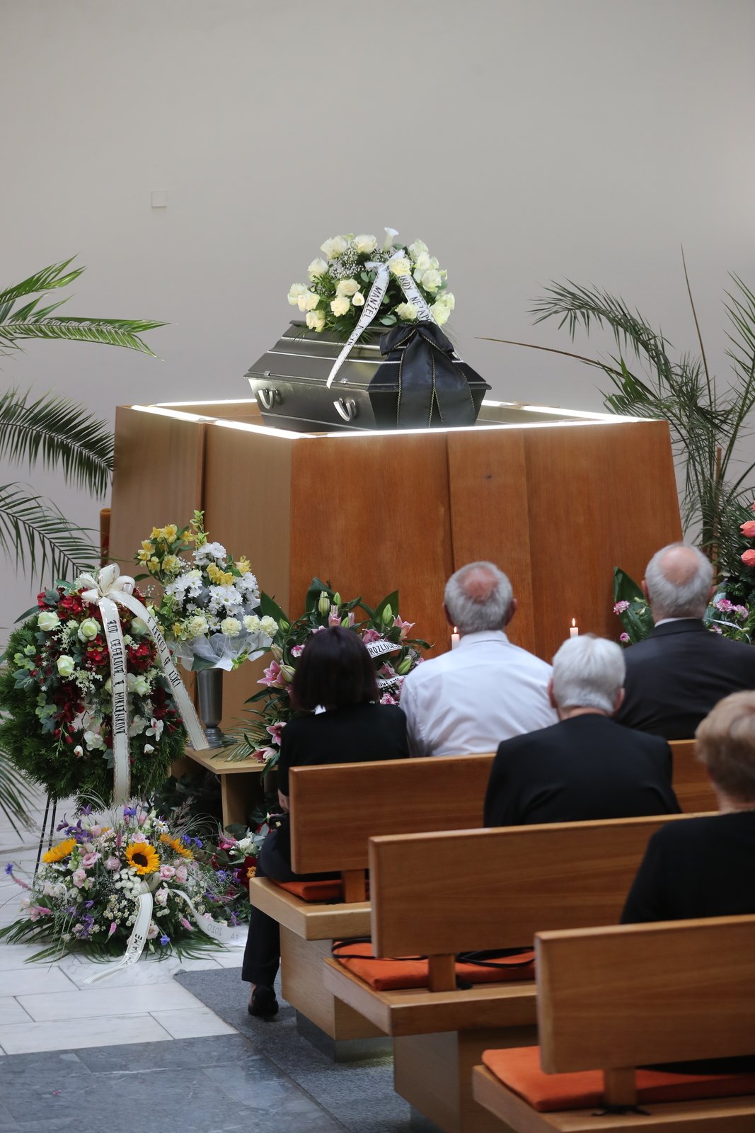 Pohřeb učitelky Marie v Hodoníně.