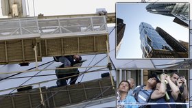 Dvojice umývačů oken bojovala o život 180 metrů nad zemí