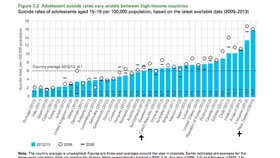 UNICEF zkoumal sebevražednost u lidí mezi 15 až 19 lety.