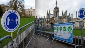 Lockdown na Univerzitě v Cambridge