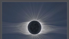Letošní obraz sluneční koróny při úplném zatmění Slunce pořízený brněnskými matematiky v Jižní Americe.