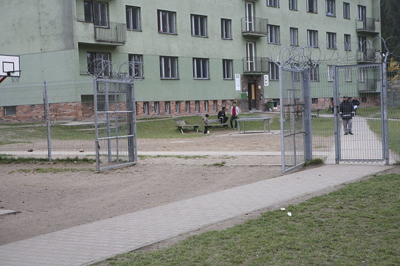 Pohled na otevření prostoru mezi objekty