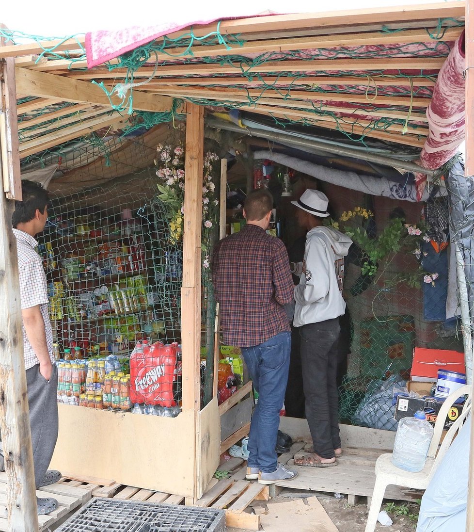 Uprchlíci z francouzského Calais žijí v táboře New Jungle (Nová džungle)