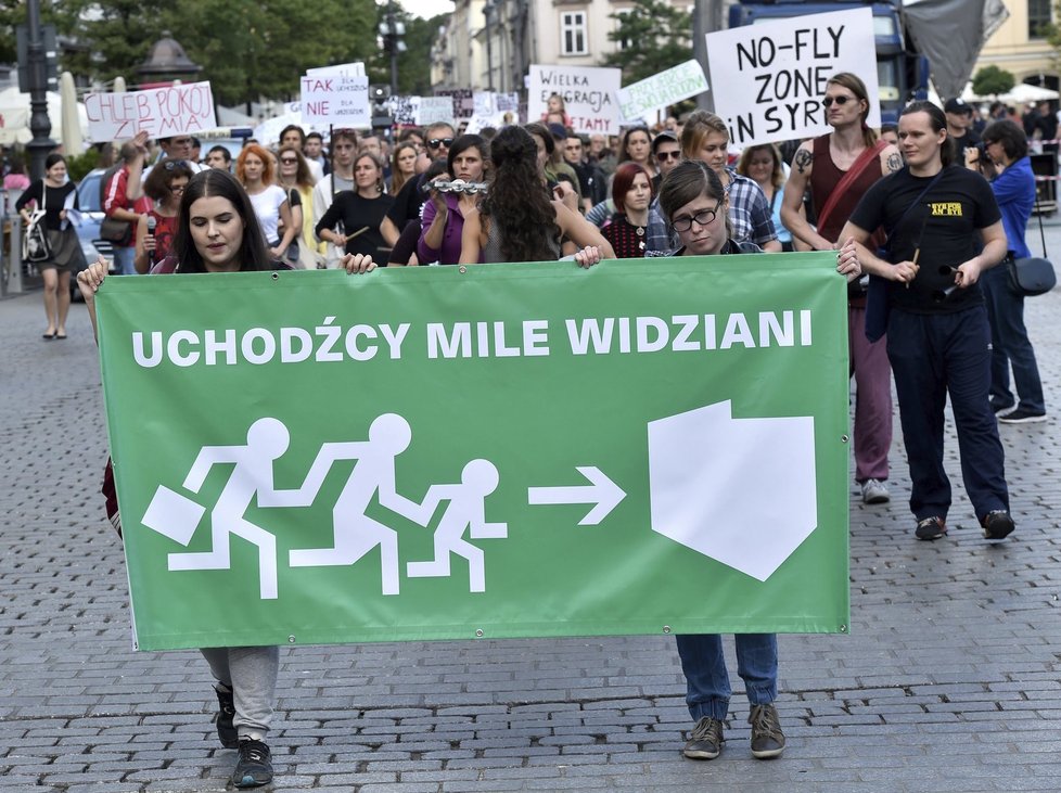 Solidaritu vyjádřili i lidé v Polsku