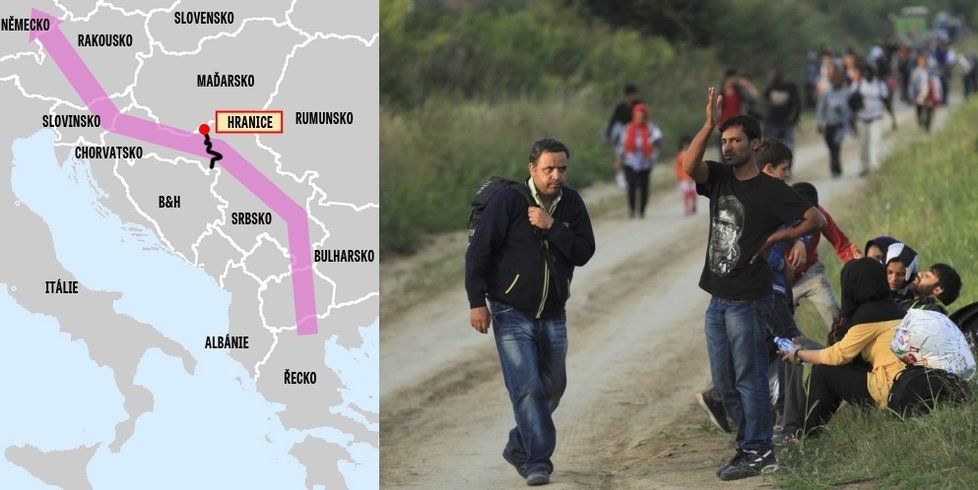 Uprchlíci změnili trasu. Místo Maďarska míří do Chorvatska.