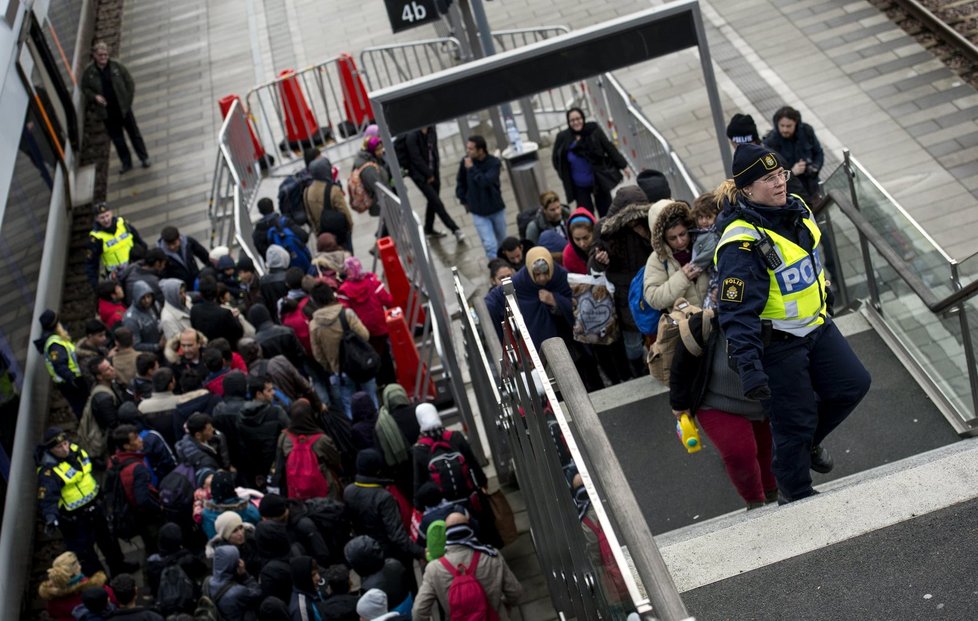 Imigranti, kteří dorazili do Švédska.